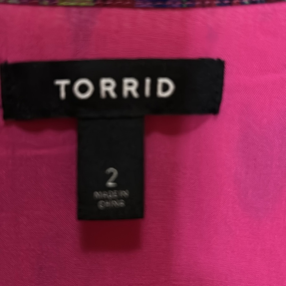 Torrid Chiffon Long Sleeve Kimono Size 2X - Picture 7 of 8